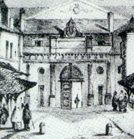 Le Palais des Tribunaux civils (Willy, dans l'Album du Voyageur, p. 49. Gravure in-4. Archives municipales de Bordeaux, Rec. 207.)