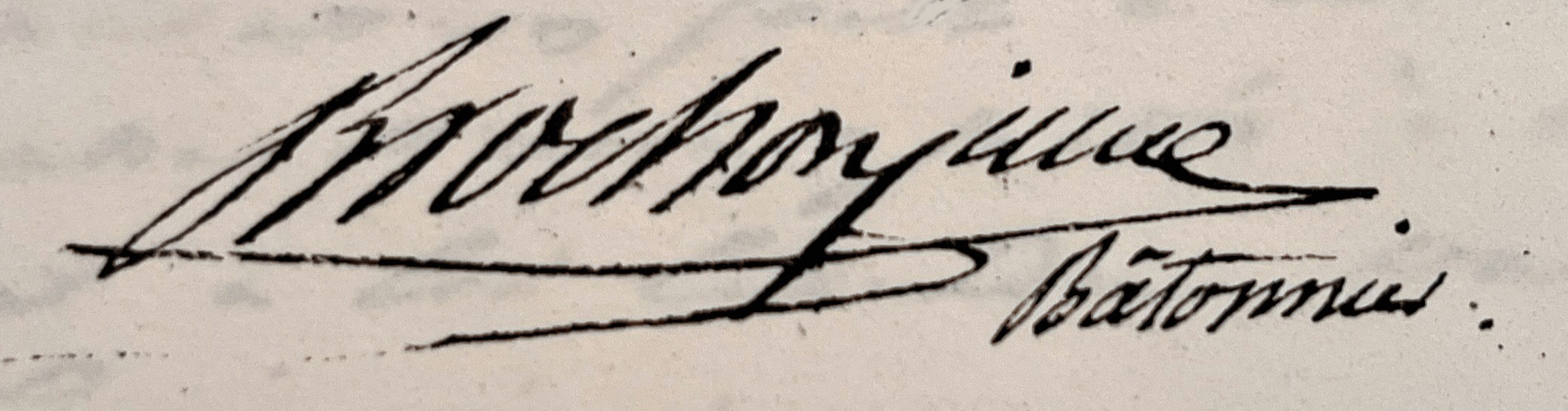 Signature de Louis Brochon sur les REgistres de l'Ordre.